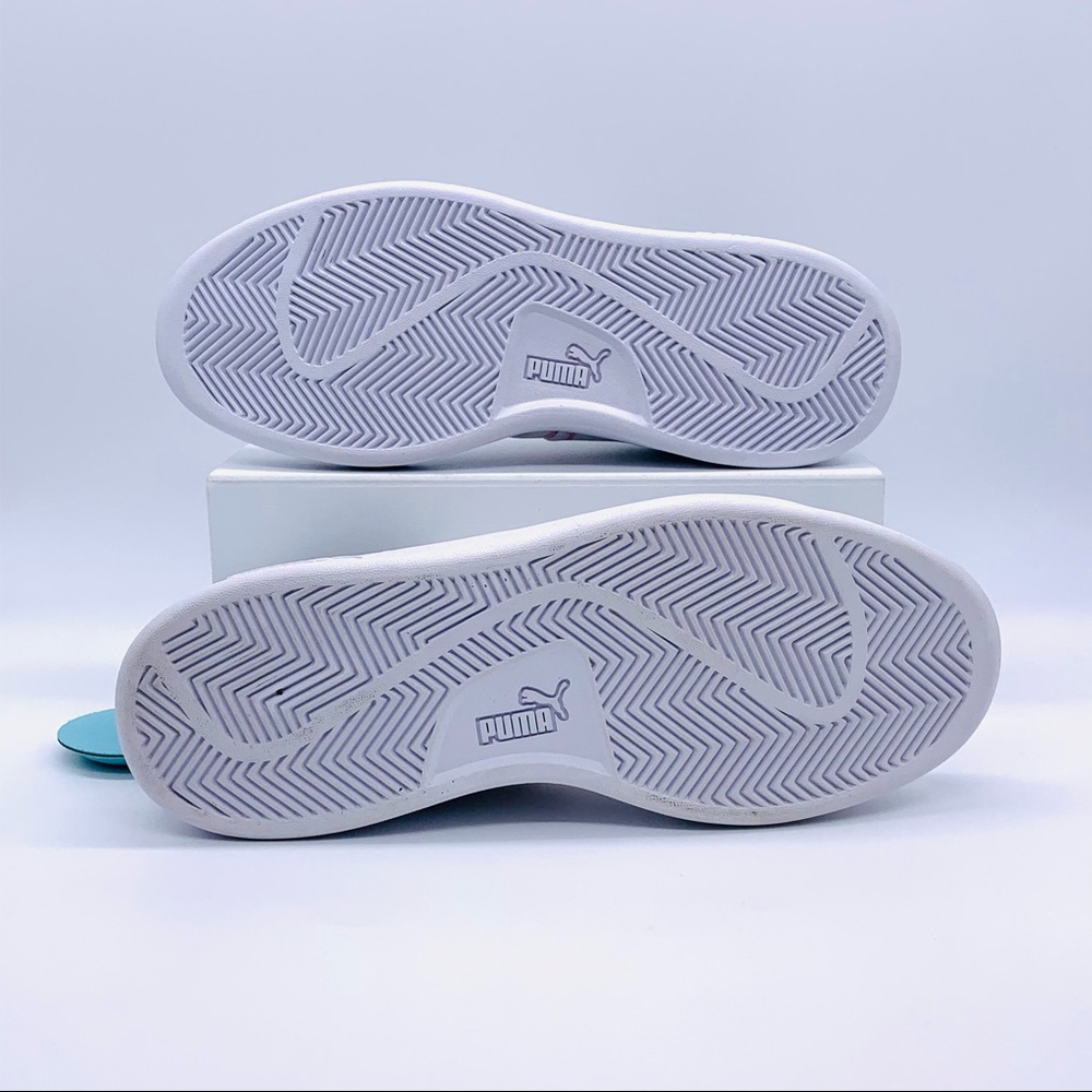 Puma Womens Smash V2 Slip On White-pale Pink Shoes - Picture 3 of 11
